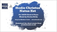 Hodie Christus Natus Est SATB choral sheet music cover Thumbnail